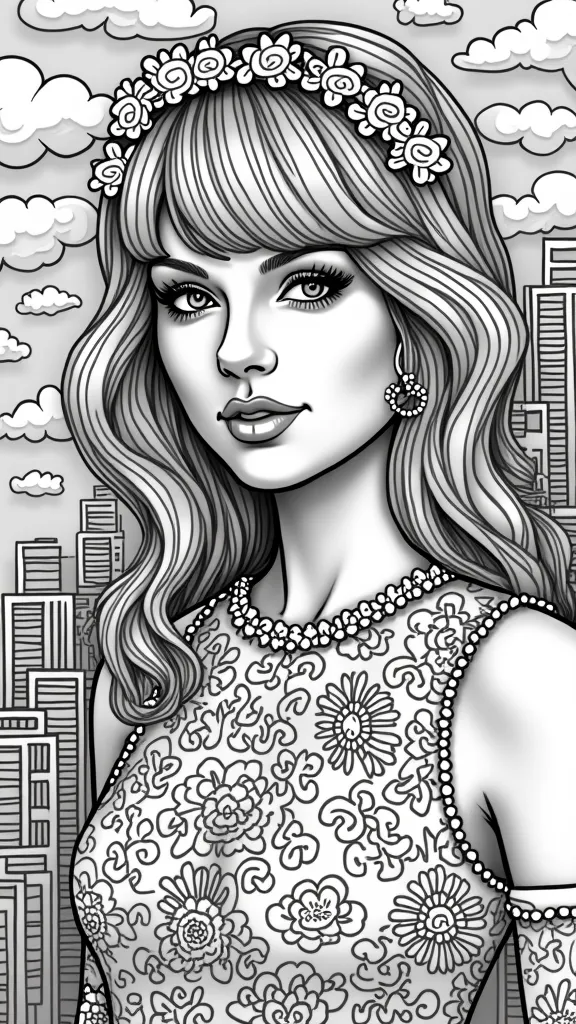 pages à colorier Taylor Swift 1989